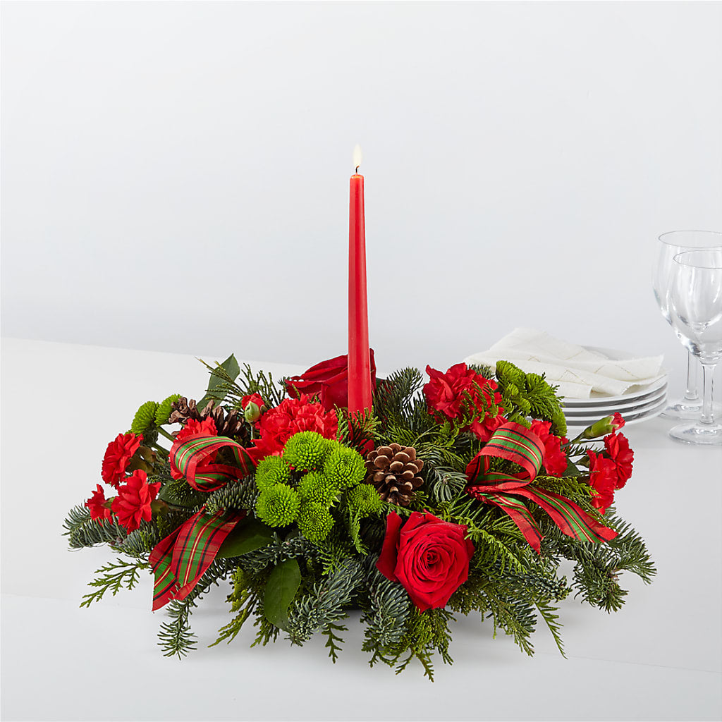 By the Candlelight Centerpiece – Raleighflowerexpress Llc, Holly Springs NC