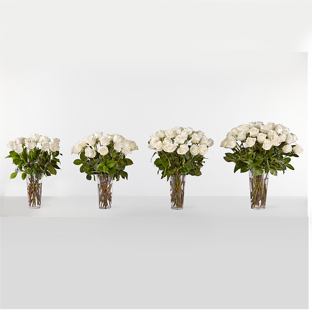 Long Stem White Rose Bouquet – Raleighflowerexpress Llc, Holly Springs NC