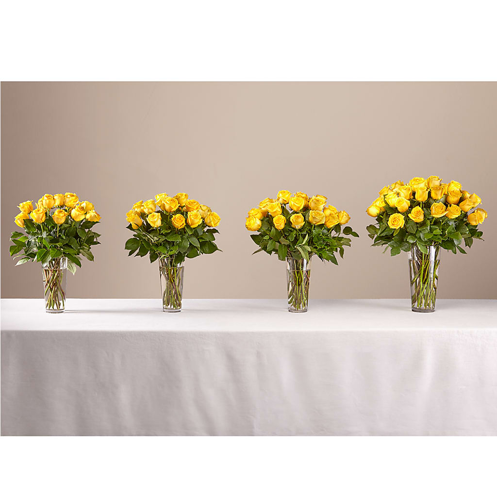 Long Stem Yellow Rose Bouquet – Raleighflowerexpress Llc, Holly Springs NC