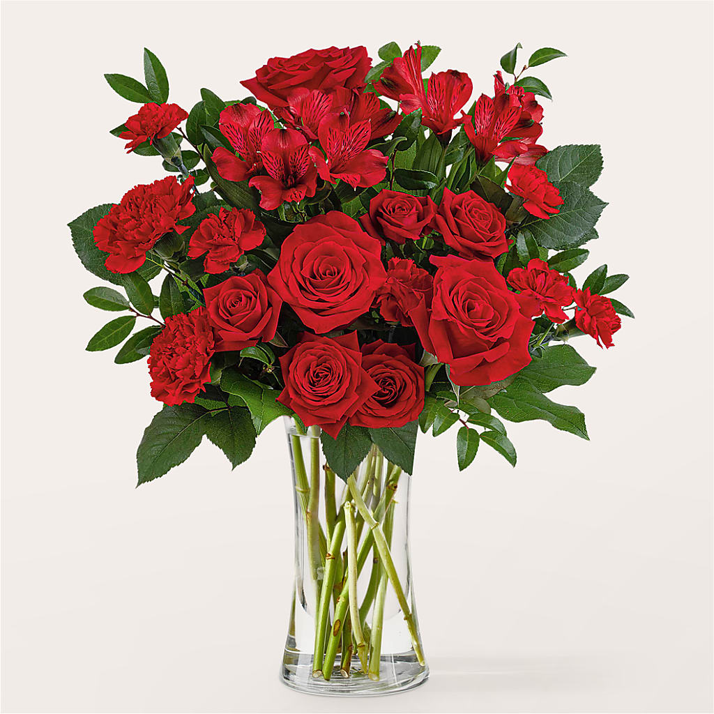 Brilliant Ruby Bouquet – Raleighflowerexpress Llc, Holly Springs NC