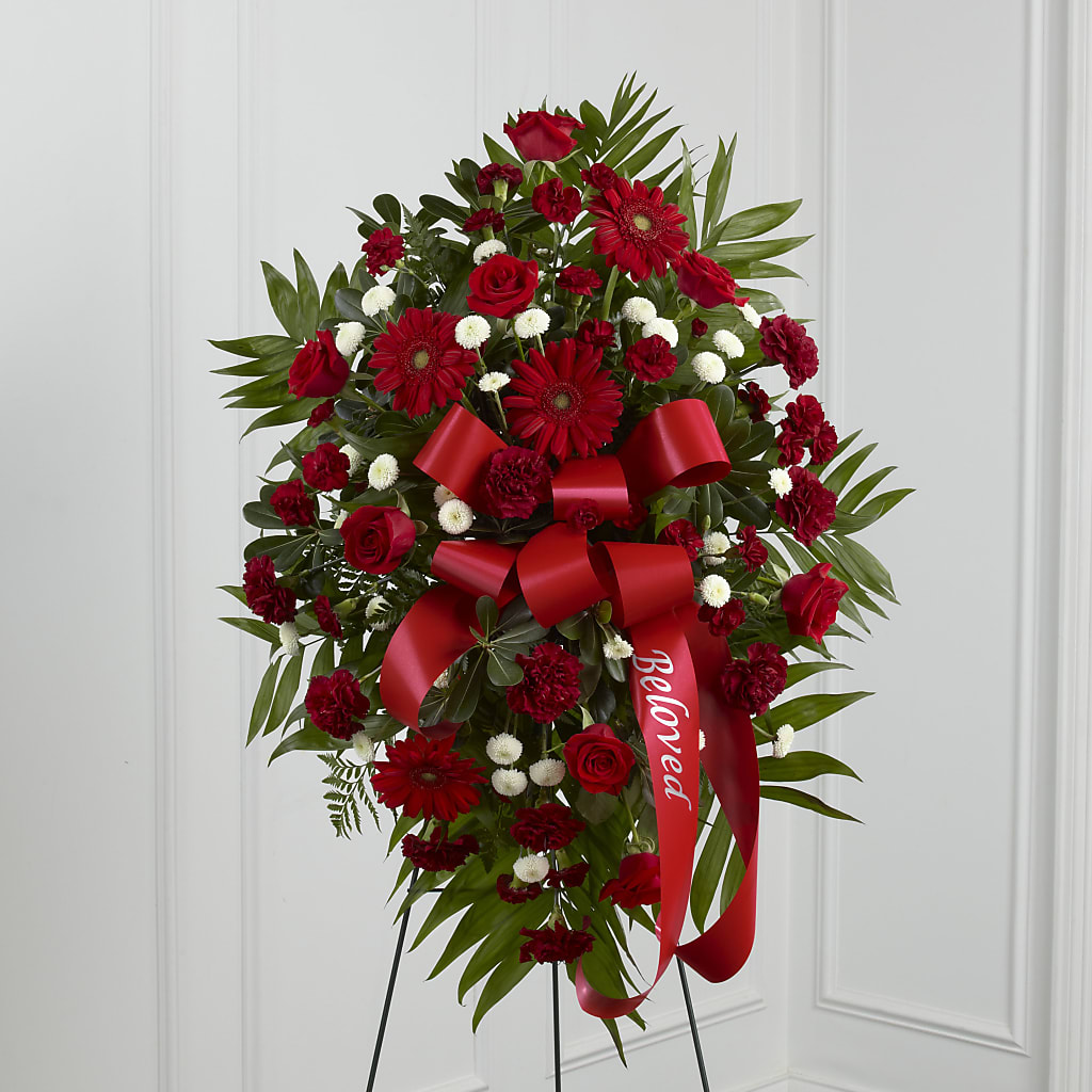Treasured Memories Standing Spray – Raleighflowerexpress Llc, Holly Springs NC
