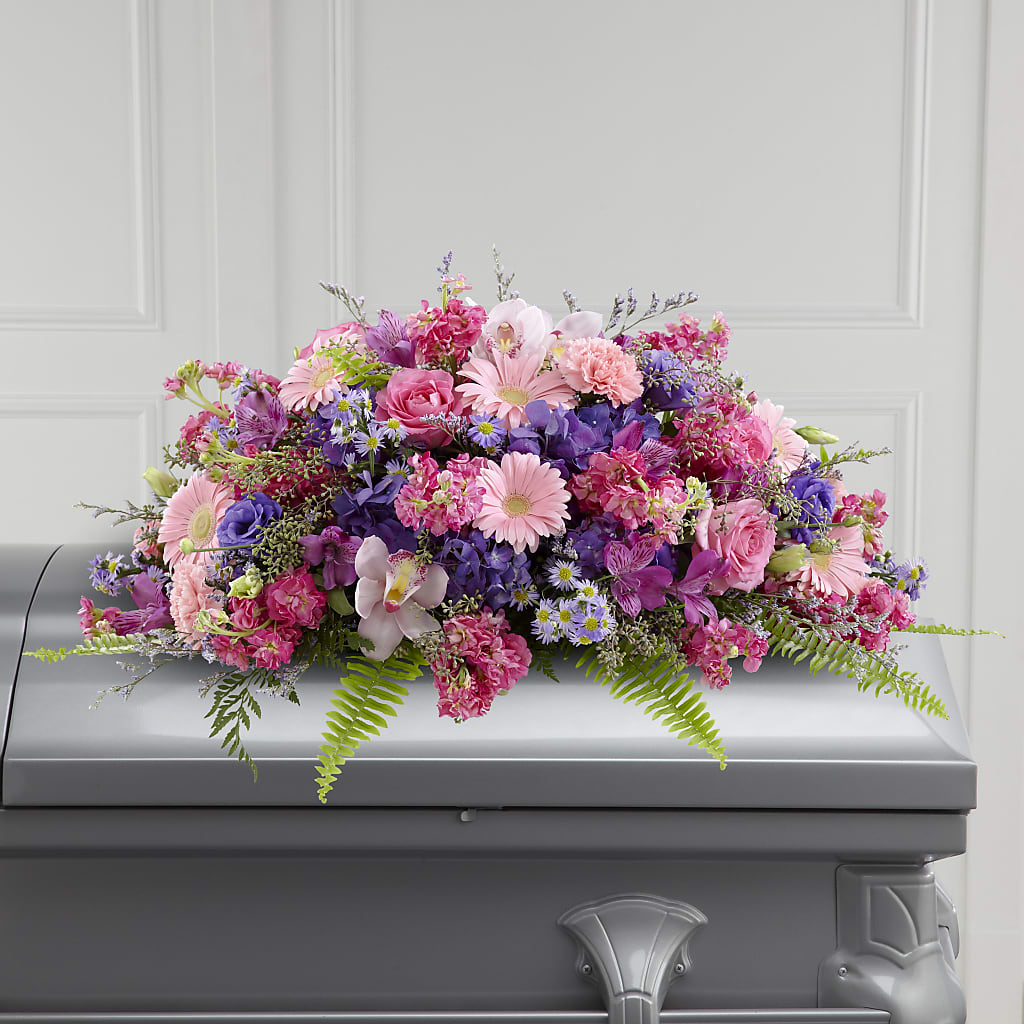Glorious Garden Casket Spray – Raleighflowerexpress Llc, Holly Springs NC