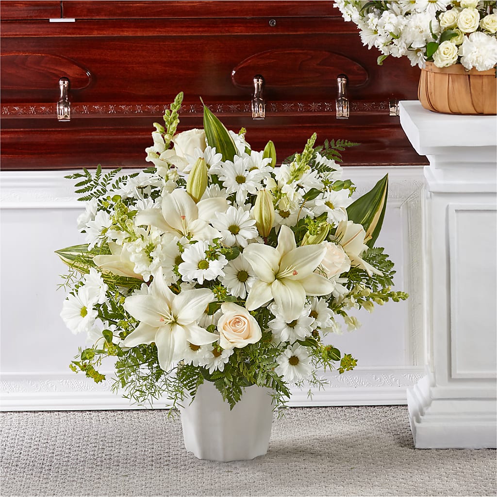 Thoughts of Tranquility Floor Basket – Raleighflowerexpress Llc, Holly Springs NC