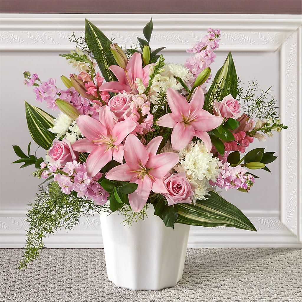 Simply Serene Floor Basket – Raleighflowerexpress Llc, Holly Springs NC