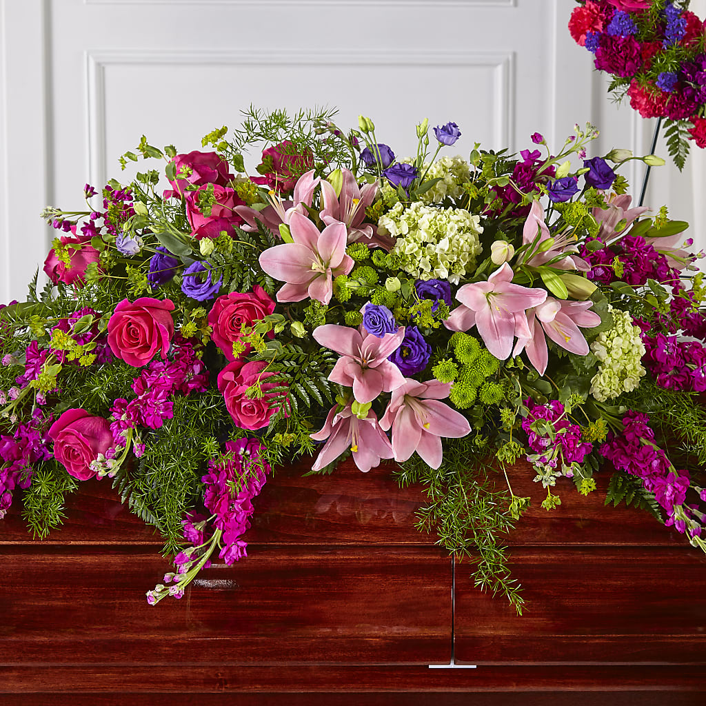 Radiant Tribute Casket Spray – Raleighflowerexpress Llc, Holly Springs NC