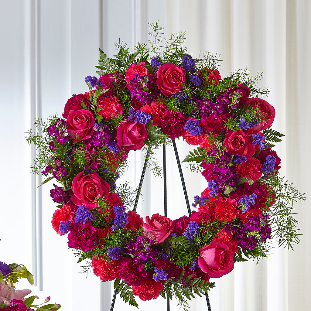 Calming Colors Wreath – Raleighflowerexpress Llc, Holly Springs NC