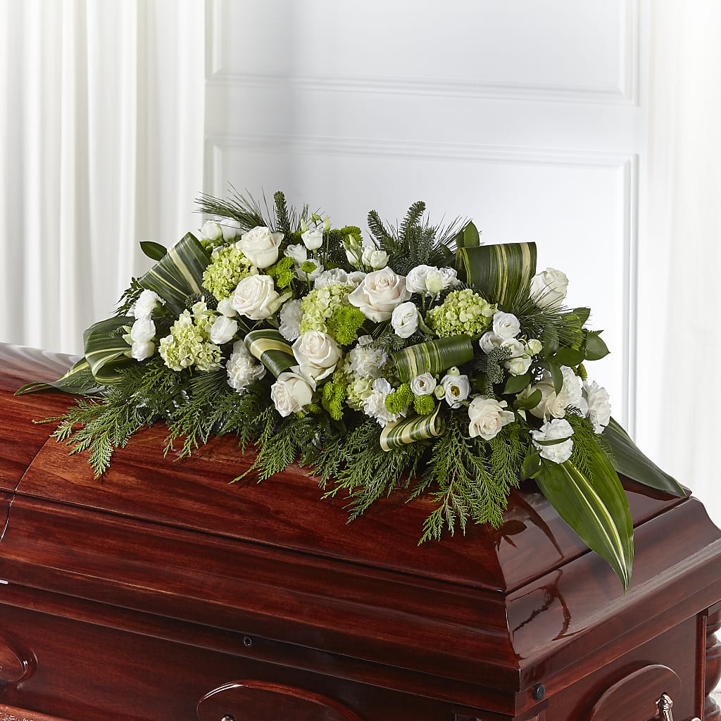 Hopeful Gesture Casket Spray – Raleighflowerexpress Llc, Holly Springs NC
