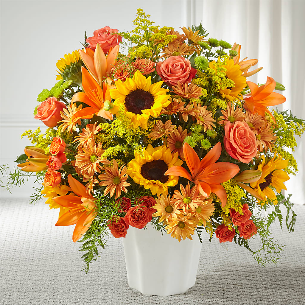 Harvest Thoughts Floor Basket – Raleighflowerexpress Llc, Holly Springs NC