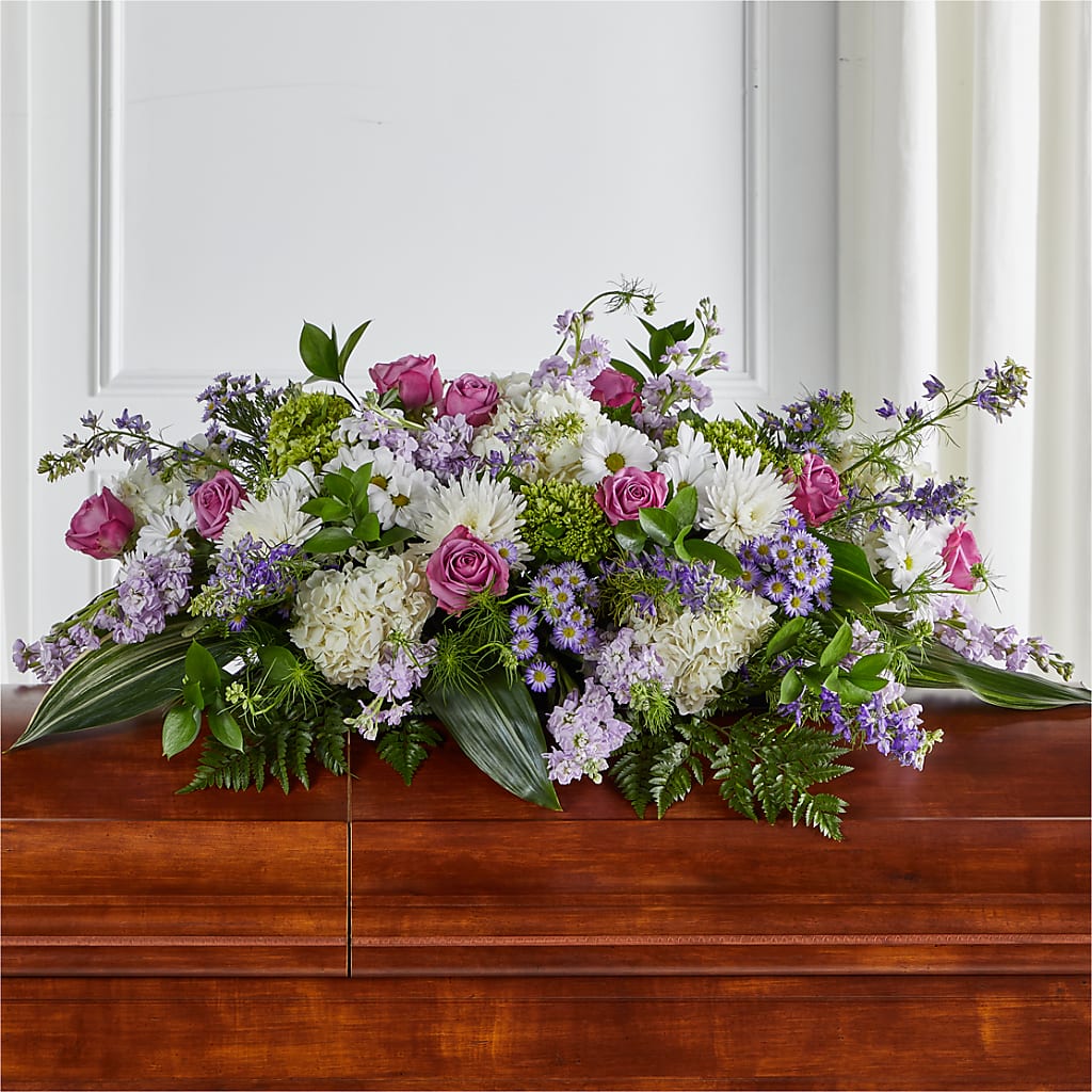Meadows of Serenity Casket Spray – Raleighflowerexpress Llc, Holly Springs NC