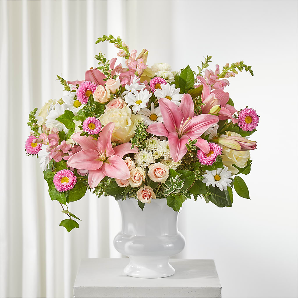 Empathetic Blooms Urn Arrangement – Raleighflowerexpress Llc, Holly Springs NC