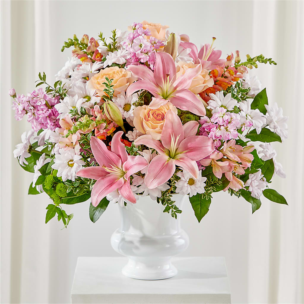 Heartfelt Gesture Urn Arrangement – Raleighflowerexpress Llc, Holly Springs NC