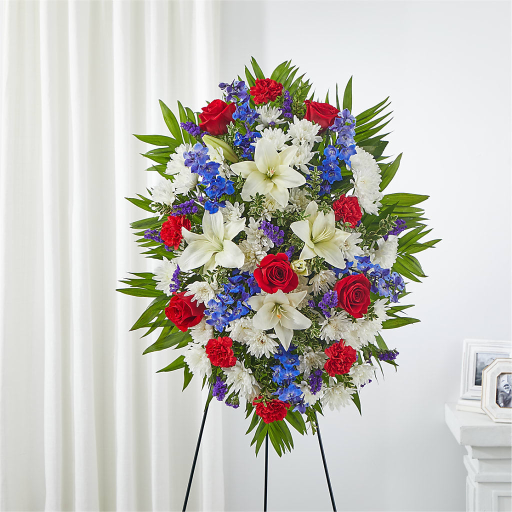 Cherished Service Standing Spray – Raleighflowerexpress Llc, Holly Springs NC