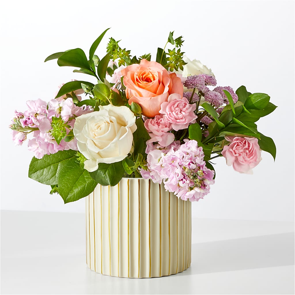 French Market Bouquet with Ivory Vase – Raleighflowerexpress Llc, Holly Springs NC