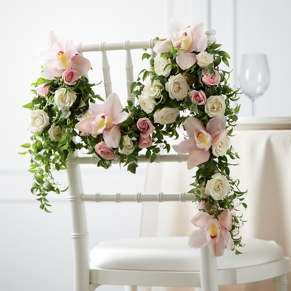 Orchid Rose Chair Décor – Raleighflowerexpress Llc, Holly Springs NC