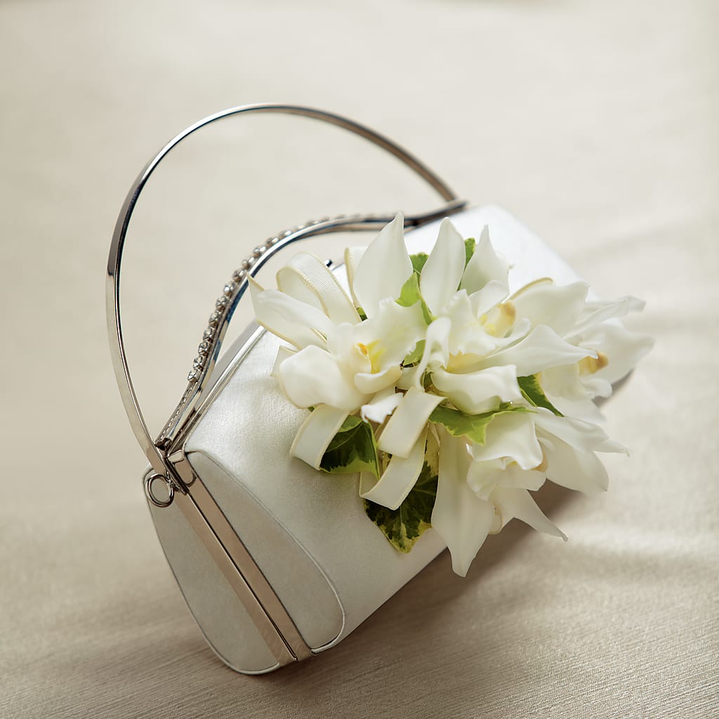 White Purse Decor – Raleighflowerexpress Llc, Holly Springs NC
