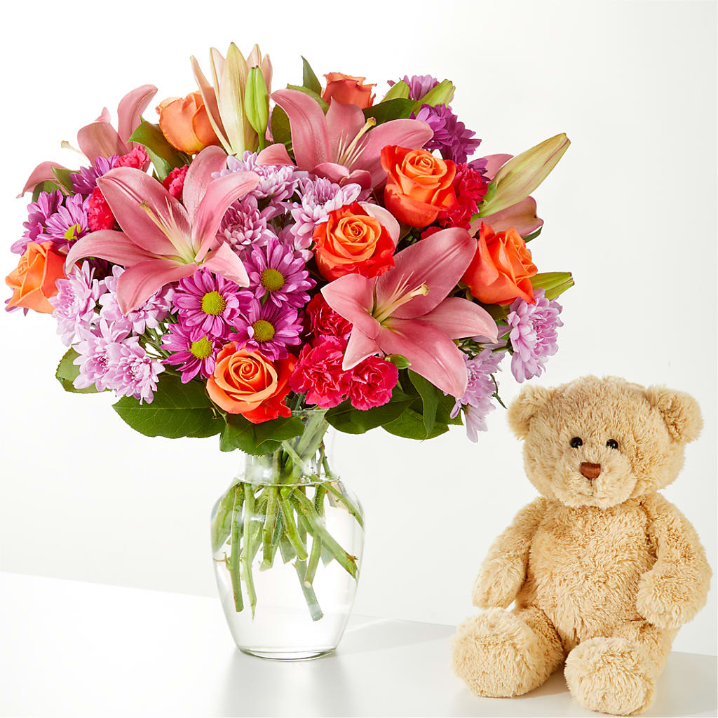 One and Only Bouquet and Bear Bundle –  Raleighflowerexpress Llc, Holly Springs NC