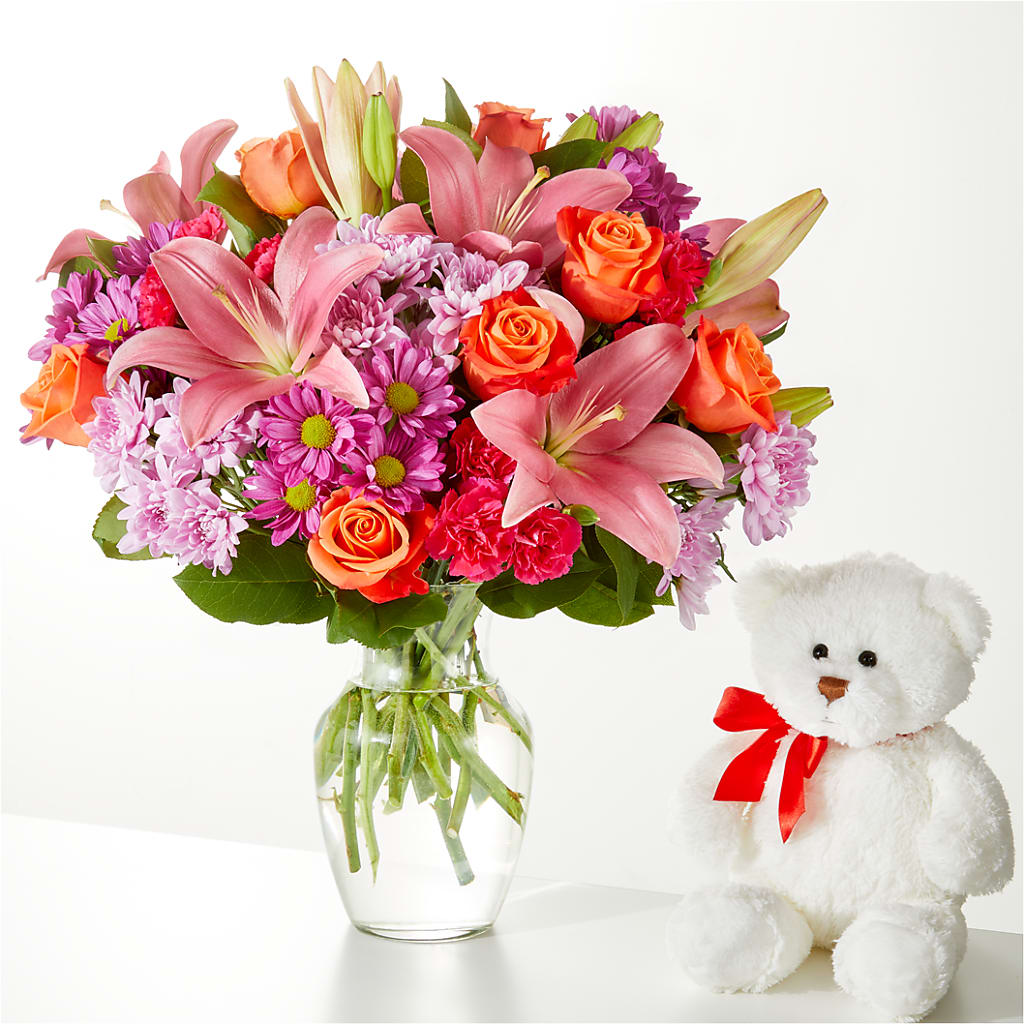 One and Only Bouquet and Bear Bundle –  Raleighflowerexpress Llc, Holly Springs NC