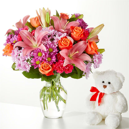 One and Only Bouquet and Bear Bundle –  Raleighflowerexpress Llc, Holly Springs NC
