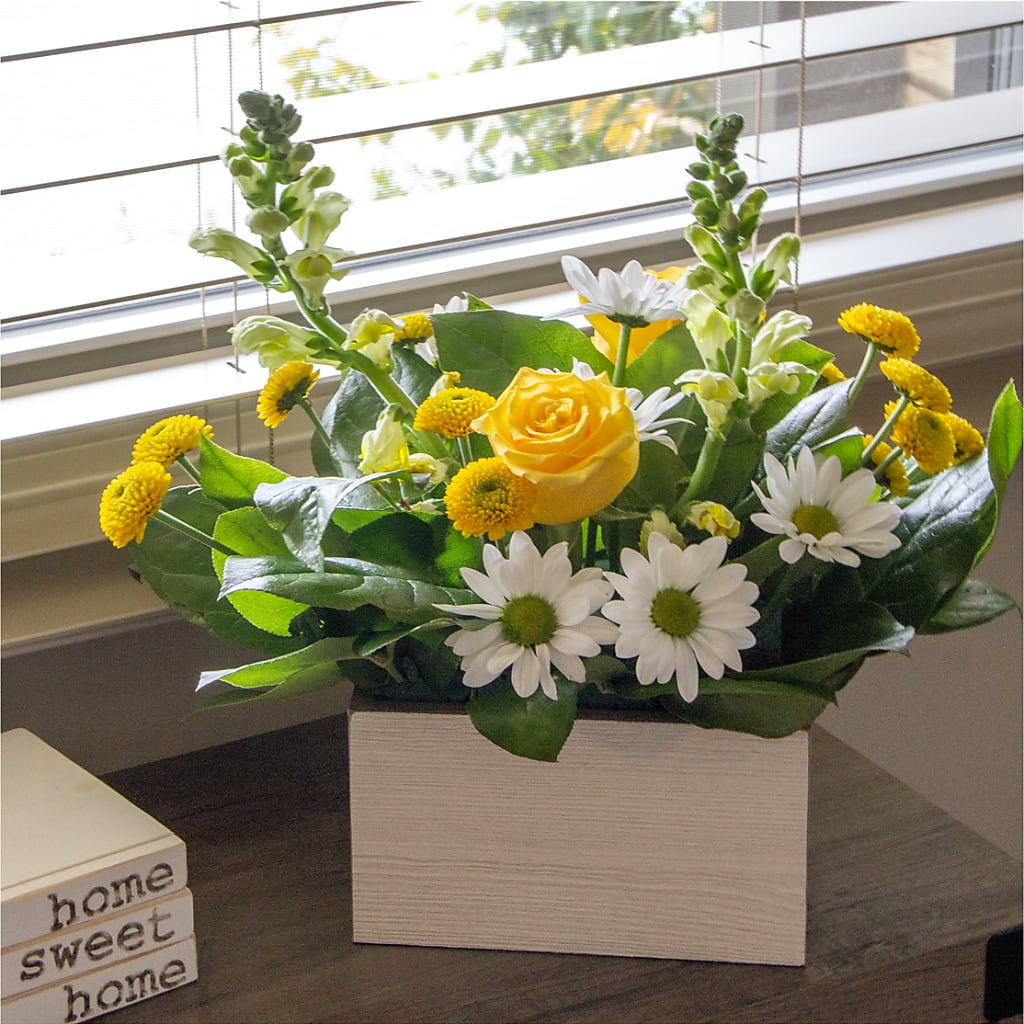 Sun Salutation Box Bouquet –  Raleighflowerexpress Llc, Holly Springs NC