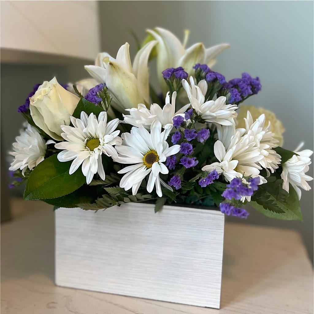 Beyond Blue Box Bouquet –  Raleighflowerexpress Llc, Holly Springs NC