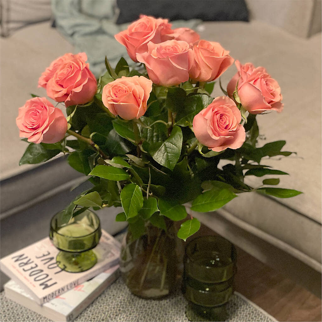 Long Stem Pink Rose Bouquet –  Raleighflowerexpress Llc, Holly Springs NC