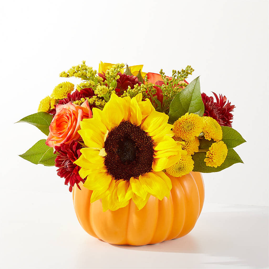 Golden Gourd Pumpkin Bouquet –  Raleighflowerexpress Llc, Holly Springs NC