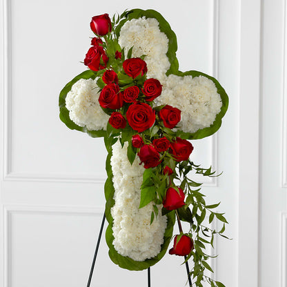 Floral Cross Easel –  Raleighflowerexpress Llc, Holly Springs NC