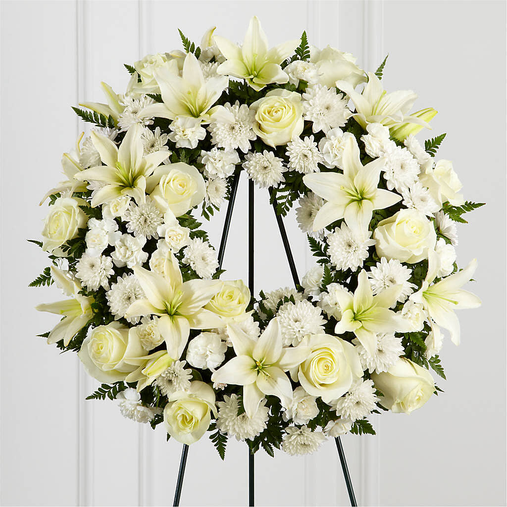 Treasured Tribute Wreath –  Raleighflowerexpress Llc, Holly Springs NC