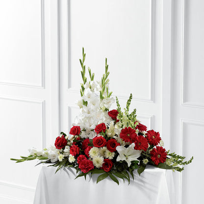 Crimson & White Arrangement –  Raleighflowerexpress Llc, Holly Springs NC