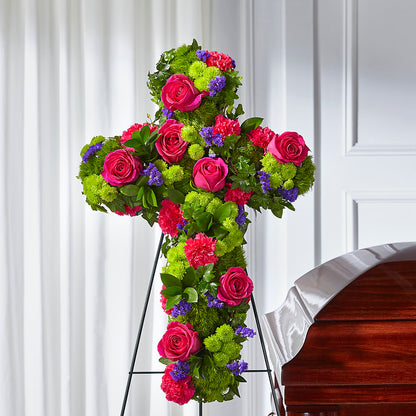 Tribute Rose Floral Cross –  Raleighflowerexpress Llc, Holly Springs NC