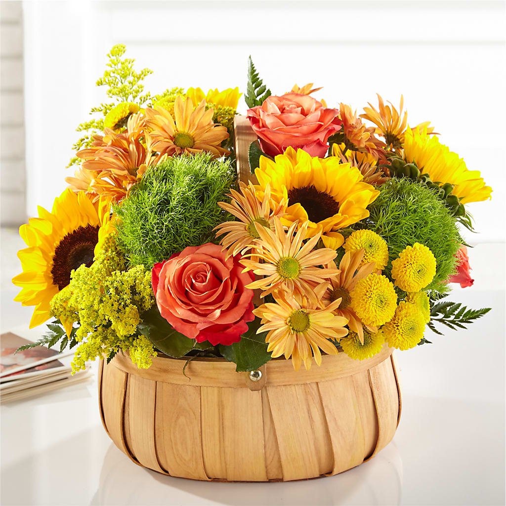 Harvest Sunflower Basket –  Raleighflowerexpress Llc, Holly Springs NC