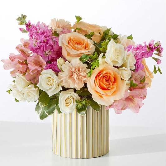 Paradise Bouquet with Ivory Vase –  Raleighflowerexpress Llc, Holly Springs NC