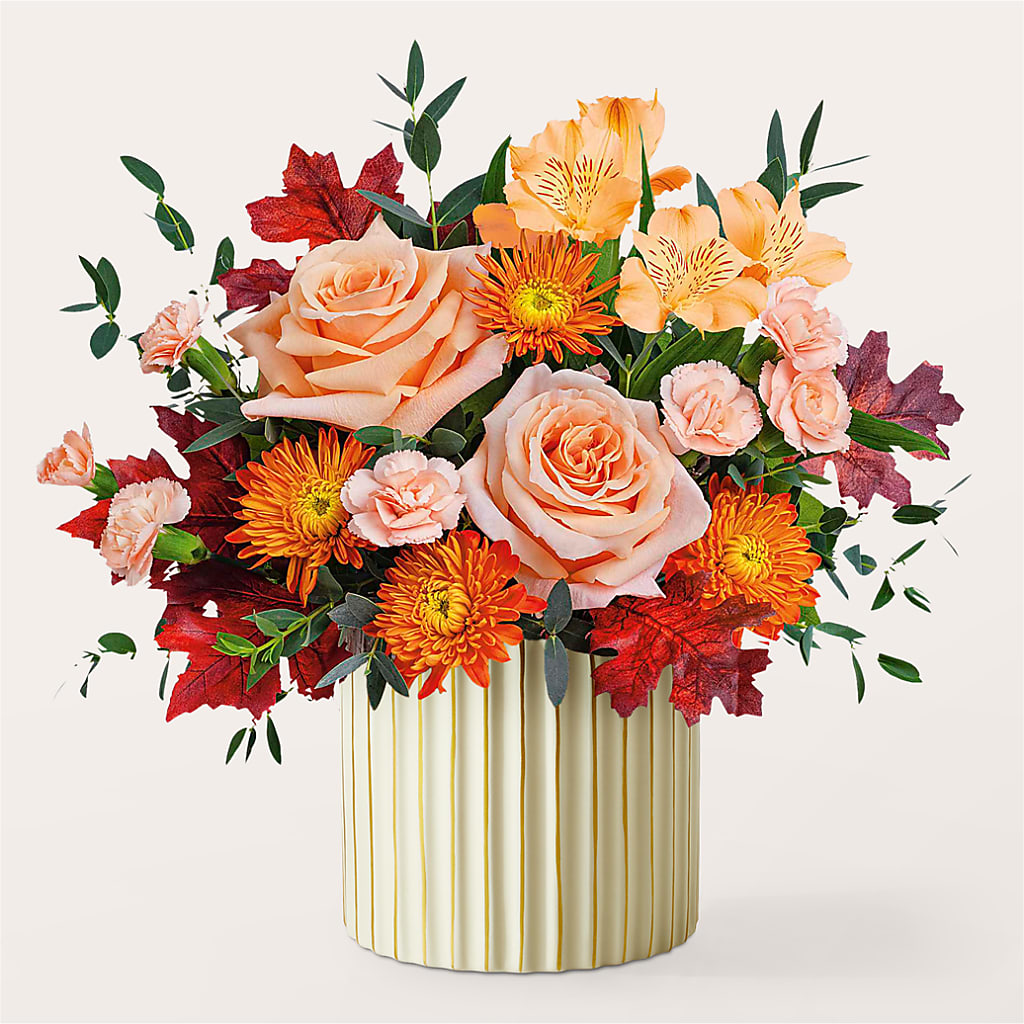 Spiced Latte Bouquet with Ivory Vase –  Raleighflowerexpress Llc, Holly Springs NC