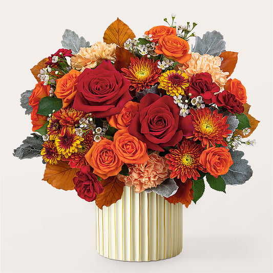 Merlot Bouquet with Ivory Vase –  Raleighflowerexpress Llc, Holly Springs NC