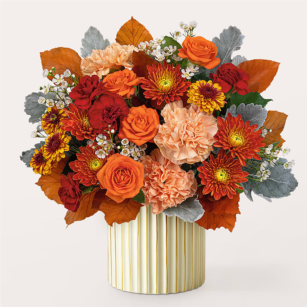 Merlot Bouquet with Ivory Vase –  Raleighflowerexpress Llc, Holly Springs NC