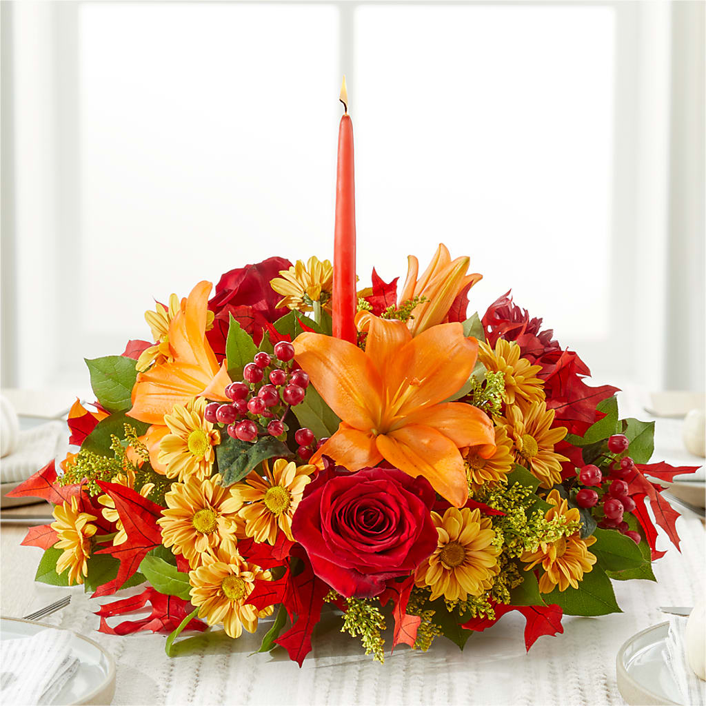Autumn's Embrace Centerpiece –  Raleighflowerexpress Llc, Holly Springs NC