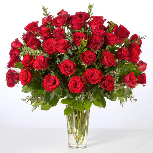 Forever Yours Fifty Stem Red Rose Bouquet –  Raleighflowerexpress Llc, Holly Springs NC
